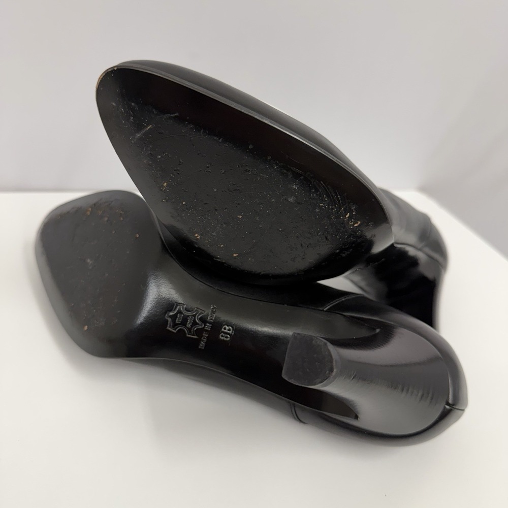 St. John Leather Pumps Shoes Black & White Classic & Elegant 1 Sleeper Bag 8 B - Picture 9 of 9
